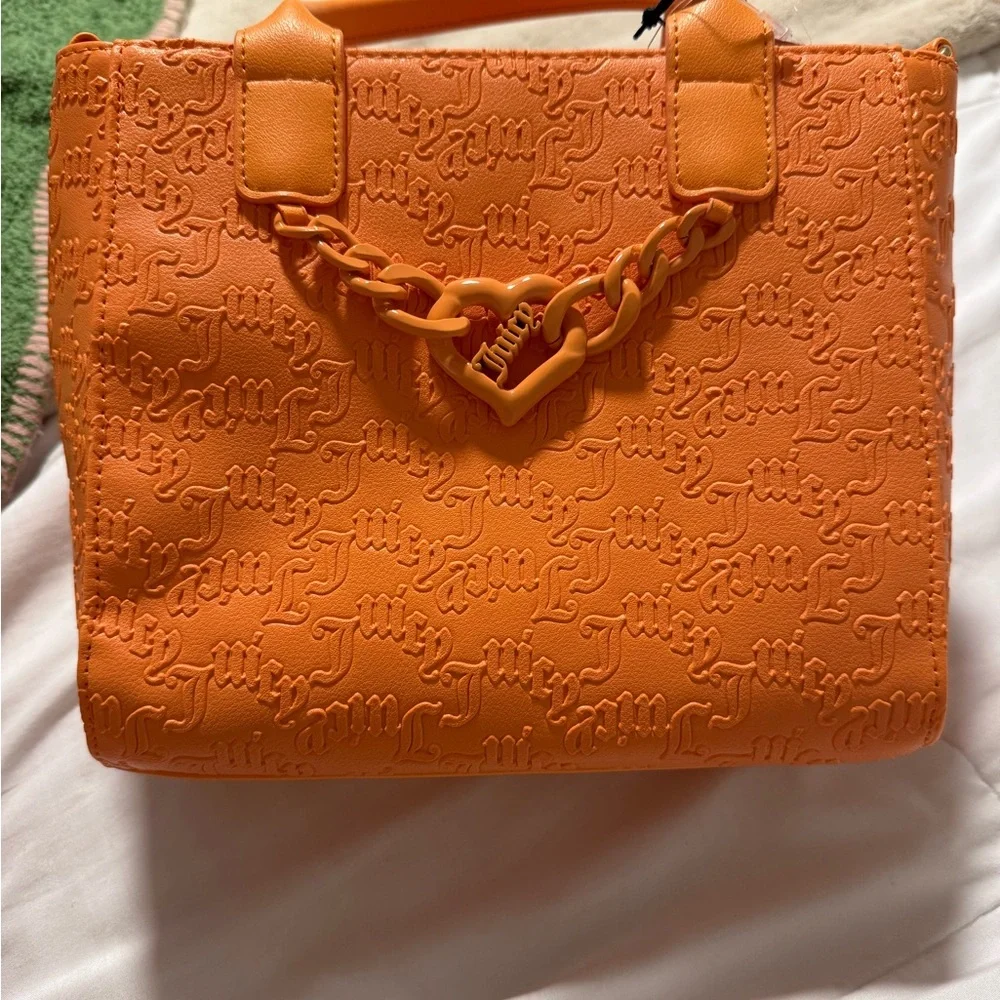 Juicy Couture Vibrant Orange Embossed Tote